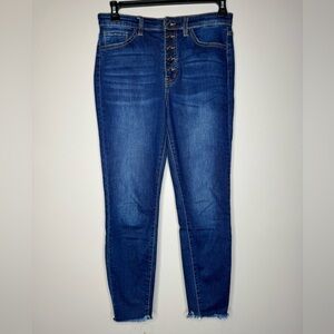 Nature skinny ankle low rise dark denim jeans women’s size 28